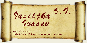 Vasiljka Ivošev vizit kartica